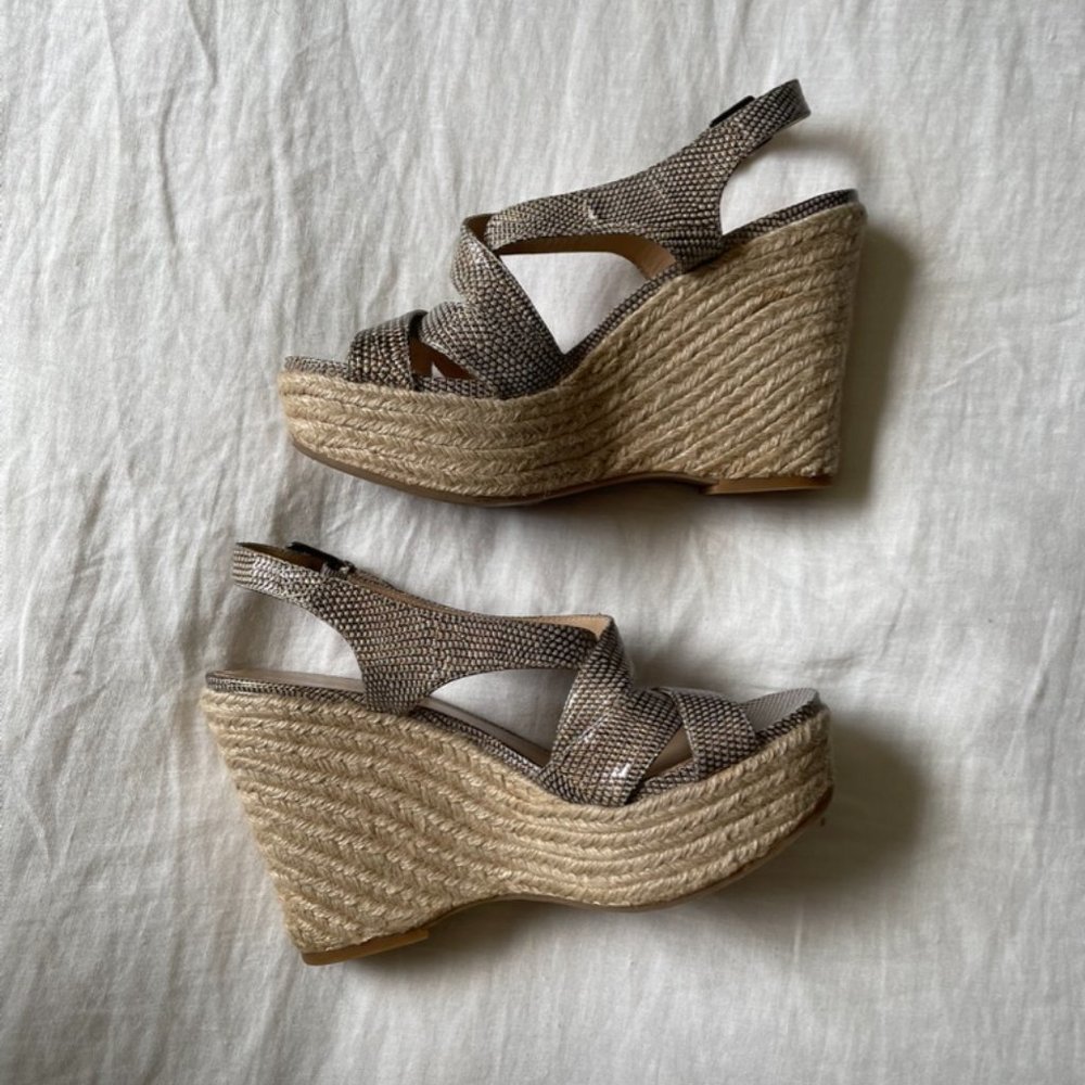 Via Spiga Strappy Espadrille Wedge Sandals